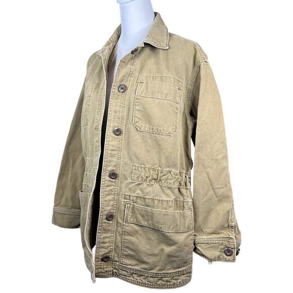 Everlane The Cinchable Chore Jacket 100% Cotton Tan Size Small - Picture 1 of 8